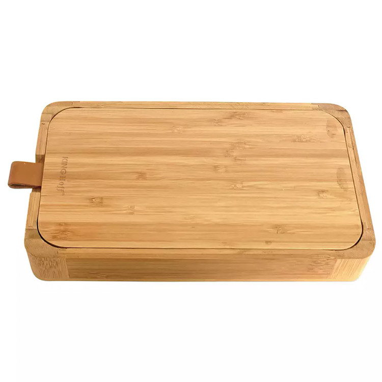 Organizer na kosmetyki bambusowy z lusterkiem KH 1695 Kinghoff