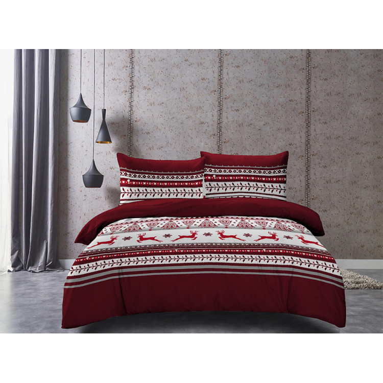 Pościel świąteczna 160x200 bawełna satynowa 3D Cotton World gruba 3 części 2413 Pościel świąteczna 160x200 bawełna satynowa 3D Cotton World gruba 3 części 2413