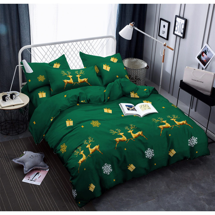 Pościel świąteczna 200x220 bawełna satynowa 3D Cotton World gruba 4 części z prześcieradłem 2414 Pościel świąteczna 200x220 bawełna satynowa 3D Cotton World gruba 4 części z prześcieradłem 2414