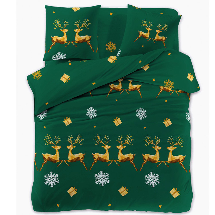 Pościel świąteczna 160x200 bawełna satynowa 3D Cotton World gruba 3 części 2414 Pościel świąteczna 160x200 bawełna satynowa 3D Cotton World gruba 3 części 2414