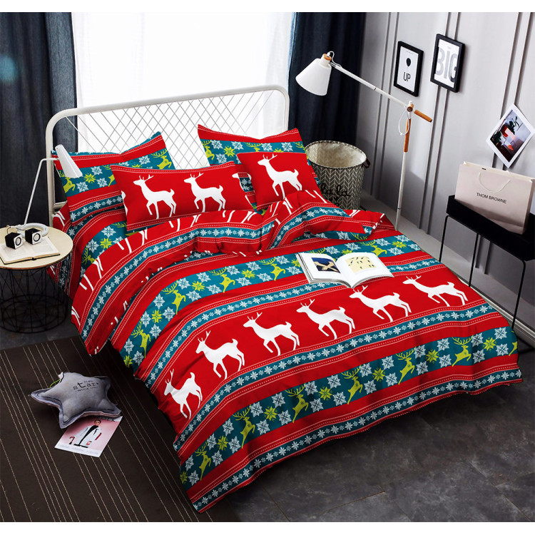 Pościel świąteczna 140x200 bawełna satynowa 3D Cotton World gruba 2 części 2415 Pościel świąteczna 140x200 bawełna satynowa 3D Cotton World gruba 2 części 2415