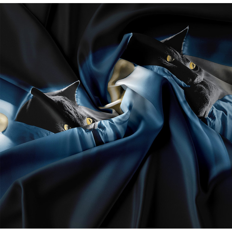 Pościel 140x200 bawełna satynowa 3D Cotton World gruba 2 części 456 kot Pościel 140x200 bawełna satynowa 3D Cotton World gruba 2 części 456 kot