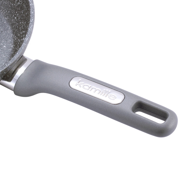 Patelnia granitowa 28 cm szara na indukcje KM 4290GR  Kamille Patelnia granitowa 28 cm szara na indukcje KM 4290GR  Kamille