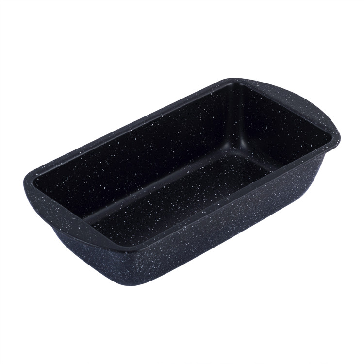 Forma do pieczenia ciasta prostokątna marmurowa 25cm blacha czarna keksówka KM 6006M Kamille