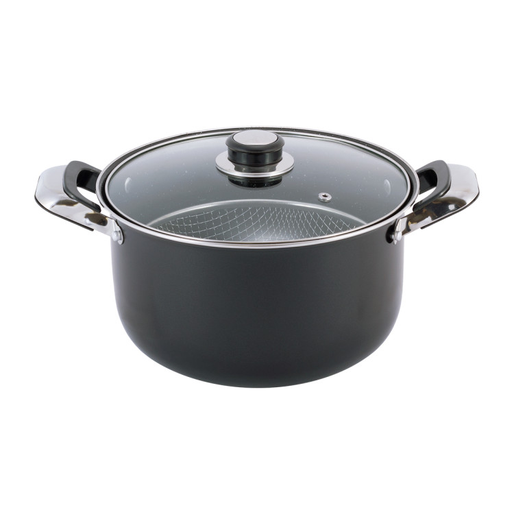 Garnek do smażenia frytek 24 cm z pokrywką i sitkiem 4 L KM 5821 Kamille Garnek do smażenia frytek 24 cm z pokrywką i sitkiem 4 L KM 5821 Kamille