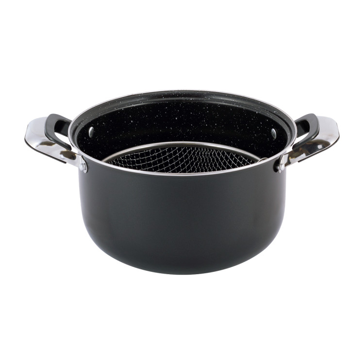 Garnek do smażenia frytek 24 cm z pokrywką i sitkiem 4 L KM 5821 Kamille Garnek do smażenia frytek 24 cm z pokrywką i sitkiem 4 L KM 5821 Kamille