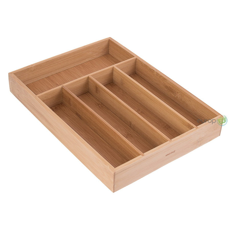 Wkład do szuflady 26x35x5 cm na sztućce King Hoff KH 1222 Bambusowy Organizer Wkład do szuflady 26x35x5 cm na sztućce King Hoff KH 1222 Bambusowy Organizer