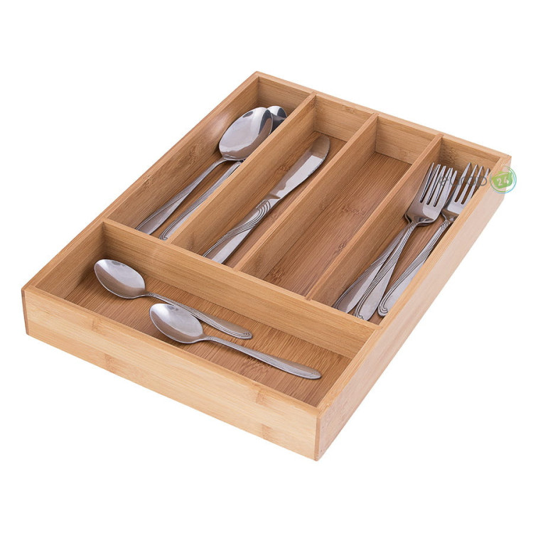 Wkład do szuflady 26x35x5 cm na sztućce King Hoff KH 1222 Bambusowy Organizer Wkład do szuflady 26x35x5 cm na sztućce King Hoff KH 1222 Bambusowy Organizer