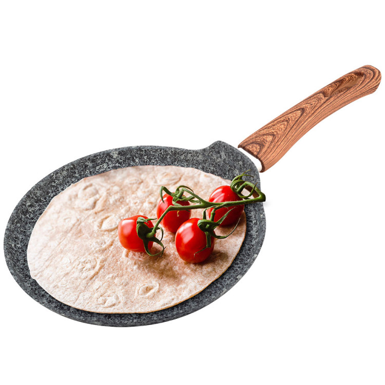 Patelnia do naleśników granitowa 24 cm szara na indukcje KM 4171 Kamille