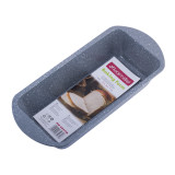 Forma do pieczenia ciasta prostokątna marmurowa 33x16x7 cm blacha szara keksówka KM 6037M Kamille