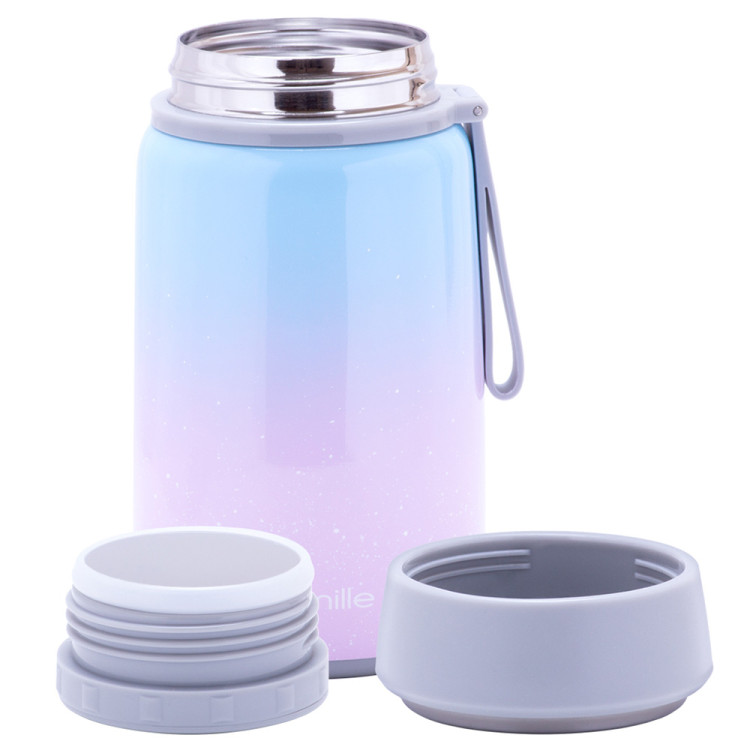 Termos obiadowy z łyżką 800ml pojemnik termiczny różowo niebieski KM 2097 Kamille Termos obiadowy z łyżką 800ml pojemnik termiczny różowo niebieski KM 2097 Kamille
