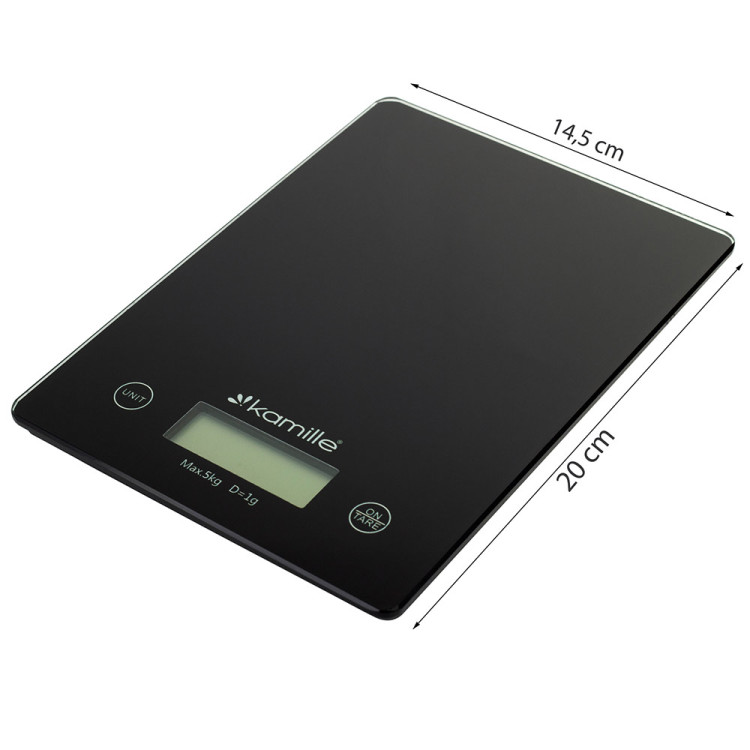Waga kuchenna elektroniczna szklana z wyświetlaczem LCD KM 7107 Kamille Waga kuchenna elektroniczna szklana z wyświetlaczem LCD KM 7107 Kamille