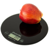 Waga kuchenna elektroniczna okrągła szklana z wyświetlaczem LCD KM 7108 Kamille