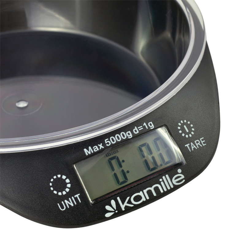 Waga kuchenna elektroniczna z miską okrągła z wyświetlaczem LCD KM 7110 Kamille Waga kuchenna elektroniczna z miską okrągła z wyświetlaczem LCD KM 7110 Kamille