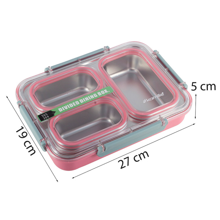 Pojemnik z pokrywką 1200ml do przechowywania żywności różowy KM 2146 Kamille Pojemnik z pokrywką 1200ml do przechowywania żywności różowy KM 2146 Kamille