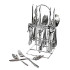 Sztućce Hoffner Hf 3277 zestaw wieszak +widelce+łyżki Wybór
