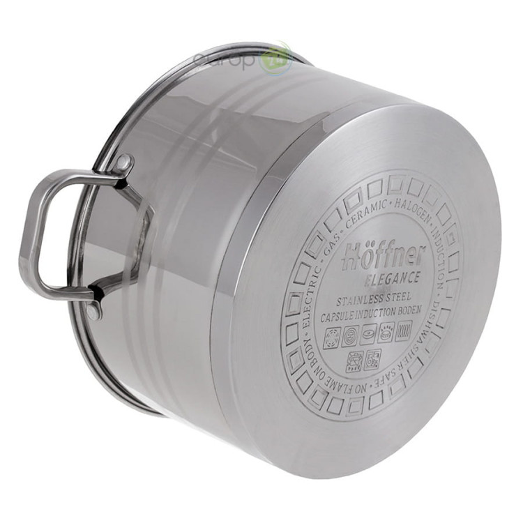 Garnki stalowe Hoffner Elegance HF 9936 12 częsciowy zestaw garnków Garnek Indukcja Garnki stalowe Hoffner Elegance HF 9936 12 częsciowy zestaw garnków Garnek Indukcja