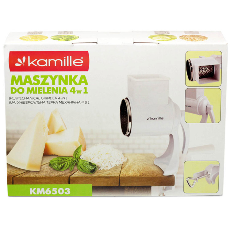 Maszynka ręczna do mielenia bakalii orzechów Kamille 6503 stalowa Maszynka ręczna do mielenia bakalii orzechów Kamille 6503 stalowa