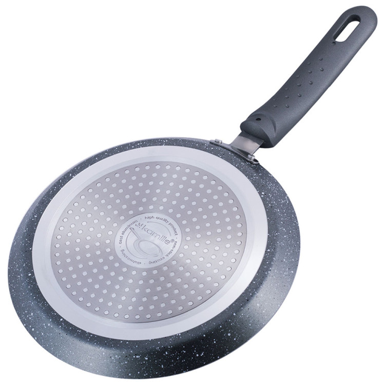 Patelnia do naleśników granitowa 22 cm szara na indukcje KM 4205GR Kamille Patelnia do naleśników granitowa 22 cm szara na indukcje KM 4205GR Kamille