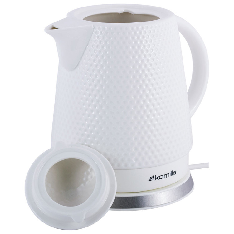Czajnik elektryczny 1200W biały ceramiczny 1.5 L KM 1725 Kamille Czajnik elektryczny 1200W biały ceramiczny 1.5 L KM 1725 Kamille