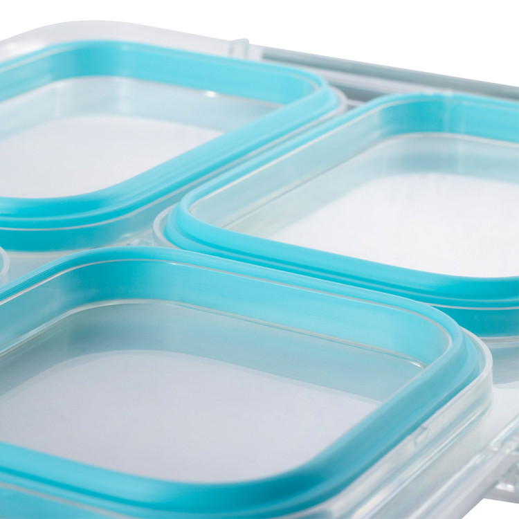 Pojemnik obiadowy z pokrywką 1800ml do przechowywania żywności niebieski lunchbox KM 2147 Kamille Pojemnik obiadowy z pokrywką 1800ml do przechowywania żywności niebieski lunchbox KM 2147 Kamille