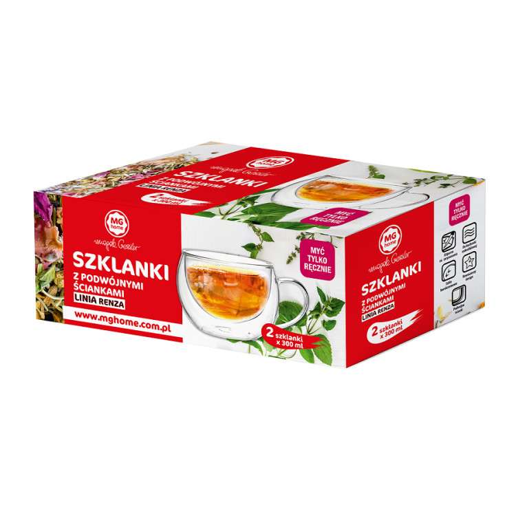 Szklanki termiczne RENZA do kawy 300 ml latte komplet 2 szt szklanek Szklanki termiczne RENZA do kawy 300 ml latte komplet 2 szt szklanek