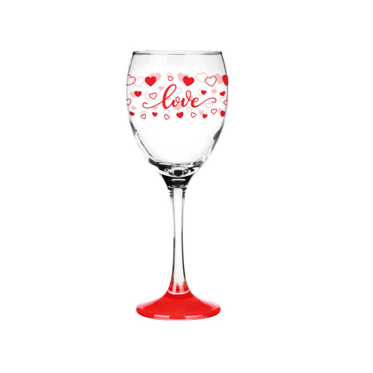 Kieliszki do wina 300 ml na walentynki Glasmark komplet 2 szt Love Kieliszki do wina 300 ml na walentynki Glasmark komplet 2 szt Love