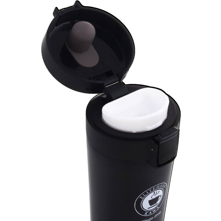Termos podróżny 400 ml kubek termiczny czarny E 8214 Elitehoff