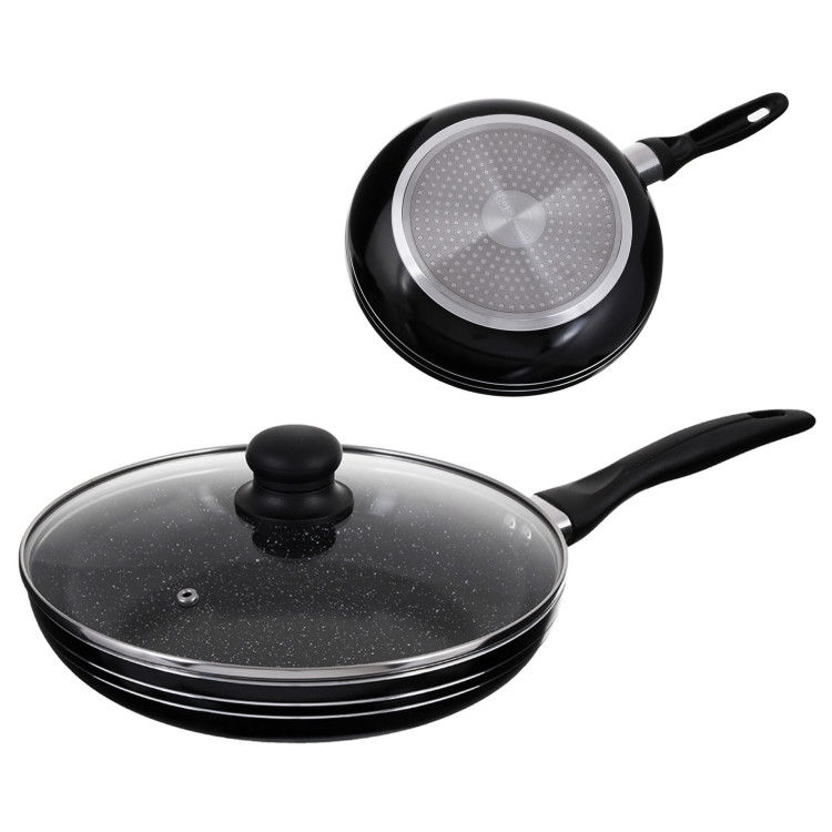 Patelnia na indukcję Edenberg EB 765 - 22cm  MARMUR + pokrywka