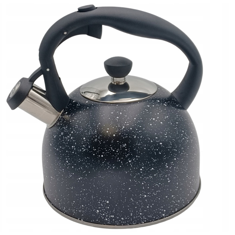 Czajnik z gwizdkiem Krisberg KR 2595 tradycyjny indukcyjny czarny galaxy