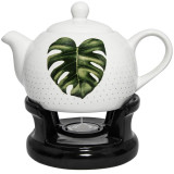 Czajnik 1L Dzbanek z podrzewaczem Imbryk monstera TR 31677 Tragar