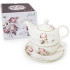 Dzbanek 1L z filiżanka porcelanowa róże TR 35917 Tragar