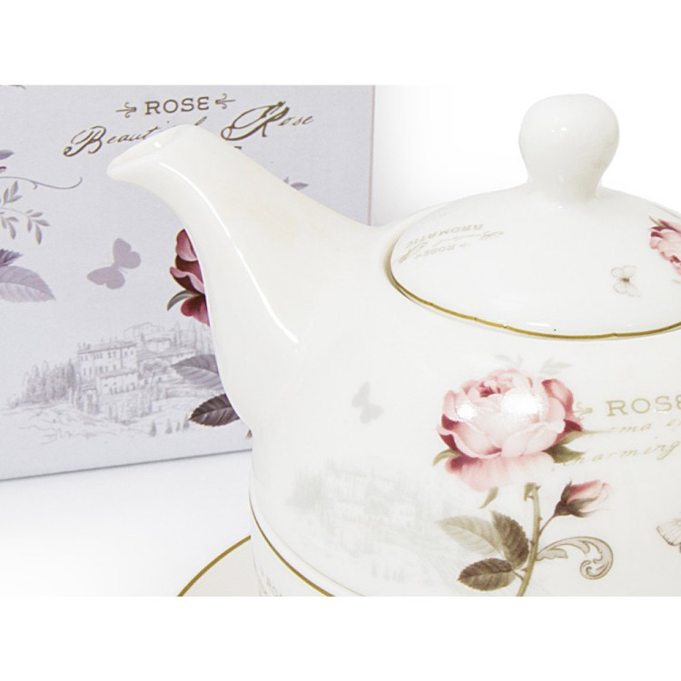 Dzbanek 1L z filiżanka porcelanowa róże TR 35917 Tragar Dzbanek 1L z filiżanka porcelanowa róże TR 35917 Tragar