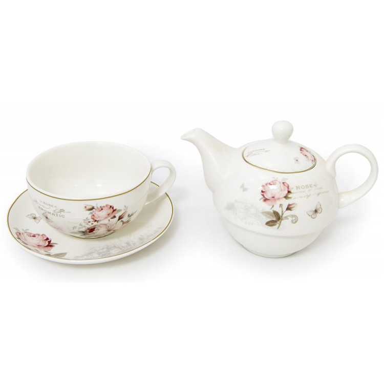 Dzbanek 1L z filiżanka porcelanowa róże TR 35917 Tragar Dzbanek 1L z filiżanka porcelanowa róże TR 35917 Tragar