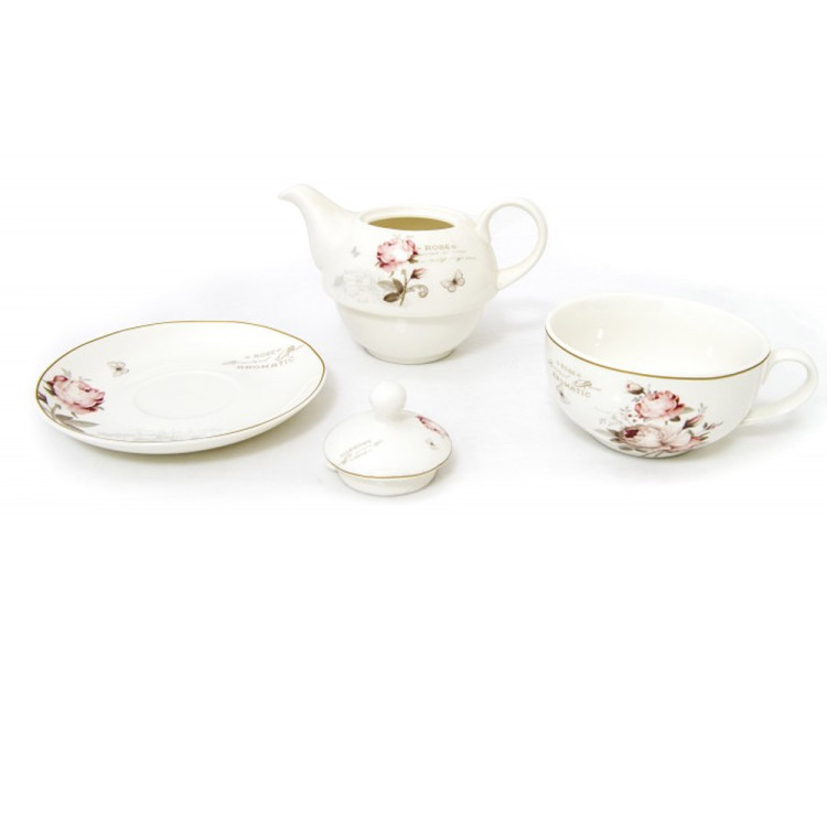 Dzbanek 1L z filiżanka porcelanowa róże TR 35917 Tragar Dzbanek 1L z filiżanka porcelanowa róże TR 35917 Tragar