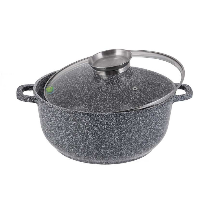Garnek marmurowy 6.8L z pokrywką Klausberg 7524 na indukcję 28 cm