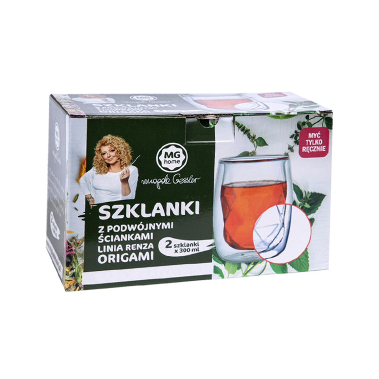 Szklanki termiczne 300 ml Renza Origami komplet 6 szt MG Home
