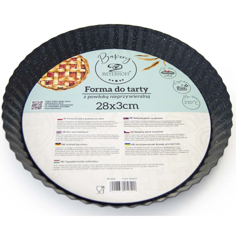 Blacha do tarty 28x3 cm z powłoką nieprzywierającą marmurową Meyerhoff 38068