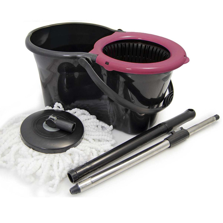 Mop obrotowy Classic Mini z kijem teleskopowym w zestawie z wiadrem 14L Planet UP606
