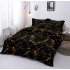 Pościel 200x220 bawełna satynowa 3D Cotton World gruba 3 części 2361 czarny marmur