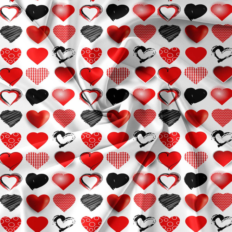 Pościel 160x200 na walentynki bawełna satynowa 3D Cotton World gruba 3 części 2441 serca