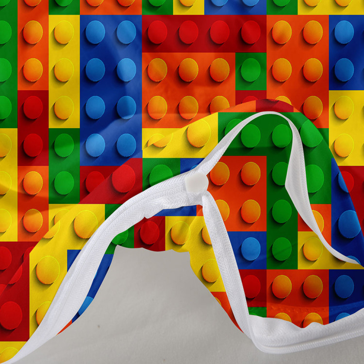 Pościel 220x200 bawełna satynowa 3D Cotton World gruba 3 części 1770 klocki lego