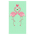 Ręcznik plażowy 70x150 gruby chłonny mikrofibra love flamingos wz6