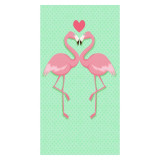 Ręcznik plażowy 70x150 gruby chłonny mikrofibra love flamingos wz6