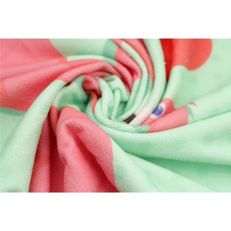 Ręcznik plażowy 70x150 gruby chłonny mikrofibra love flamingos wz6
