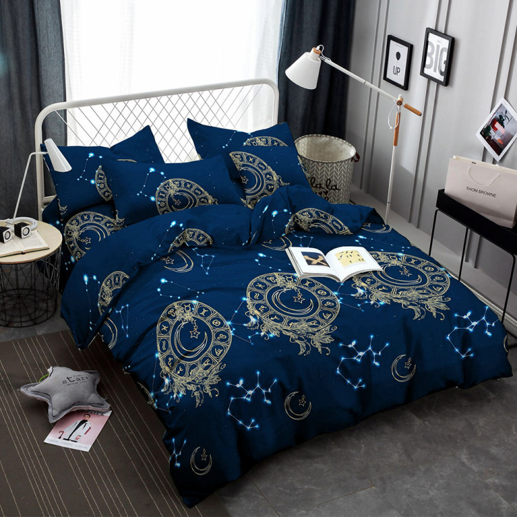 Pościel 140x200 bawełna satynowa 3D Cotton World gruba 2 części 2428 zodiak