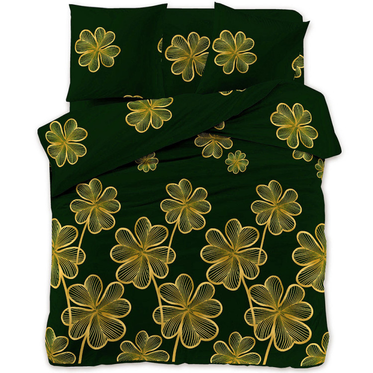 Pościel 160x200 bawełna satynowa 3D Cotton World gruba 3 części 2427 złote konieczyny