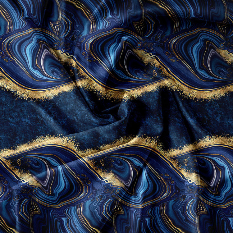 Pościel 160x200 bawełna satynowa 3D Cotton World gruba 3 części 2216 lazuryt