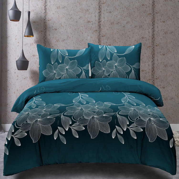Pościel 160x200 bawełna satynowa 3D Cotton World gruba 3 części 2230