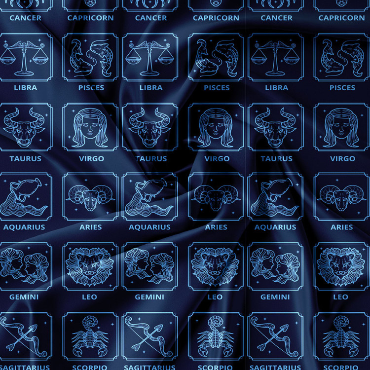Pościel 200x220 bawełna satynowa 3D Cotton World gruba 3 części 2429 znaki zodiaku
